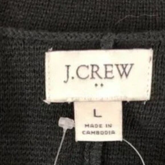 J. Crew Factory bs881 Black Two-button Sweater Blazer For Women NWOT size Large - Picture 8 of 8